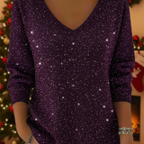 Ella™ | Slavnostní dámský svetr s výstřihem do V