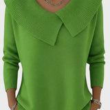 Barbora | Elegantní pletený svetr s výrazným límcem