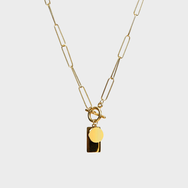 Sára Elegantní Obdélníkový Náhrdelník Minimalistický