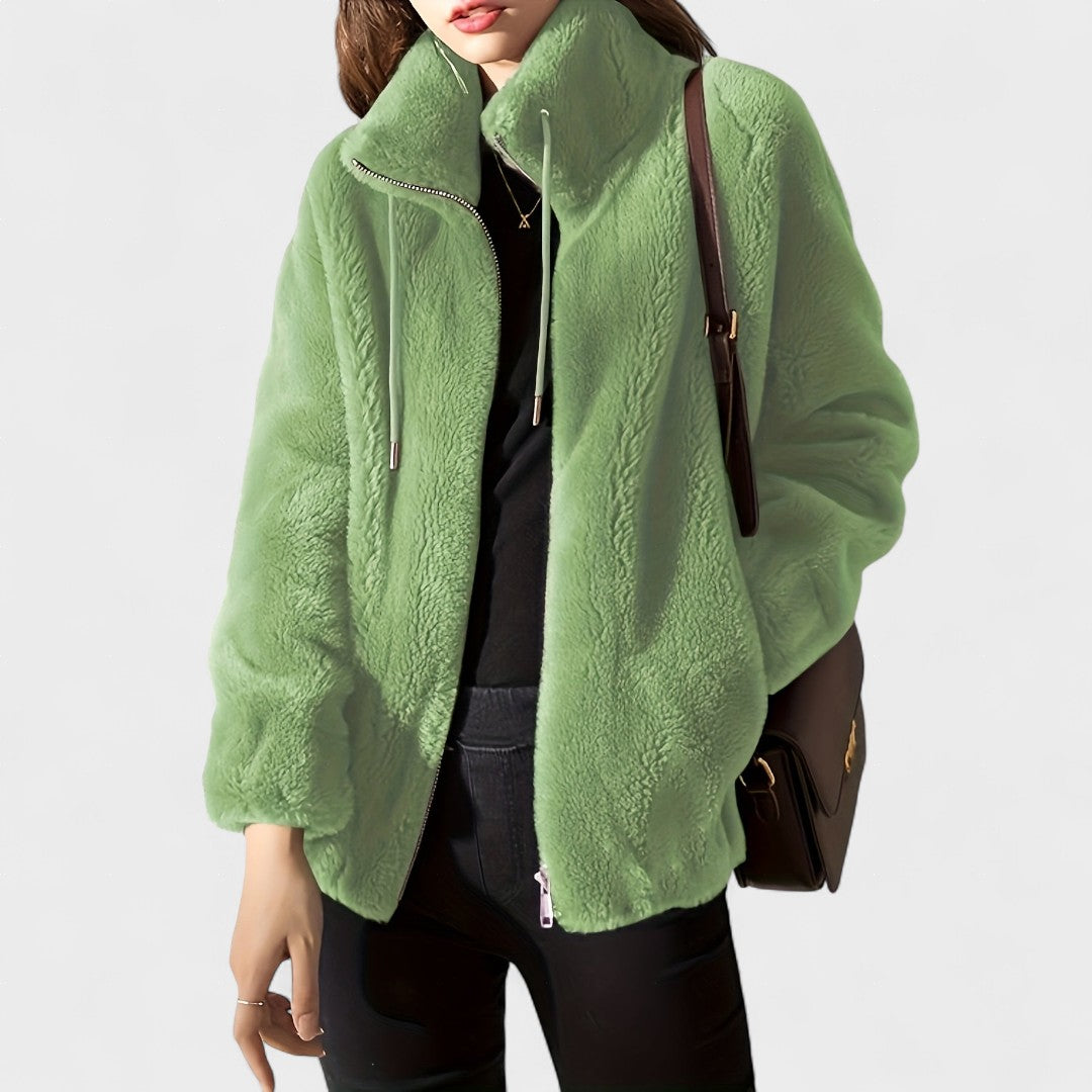 Mila | Luxusní plyšová bunda na zip
