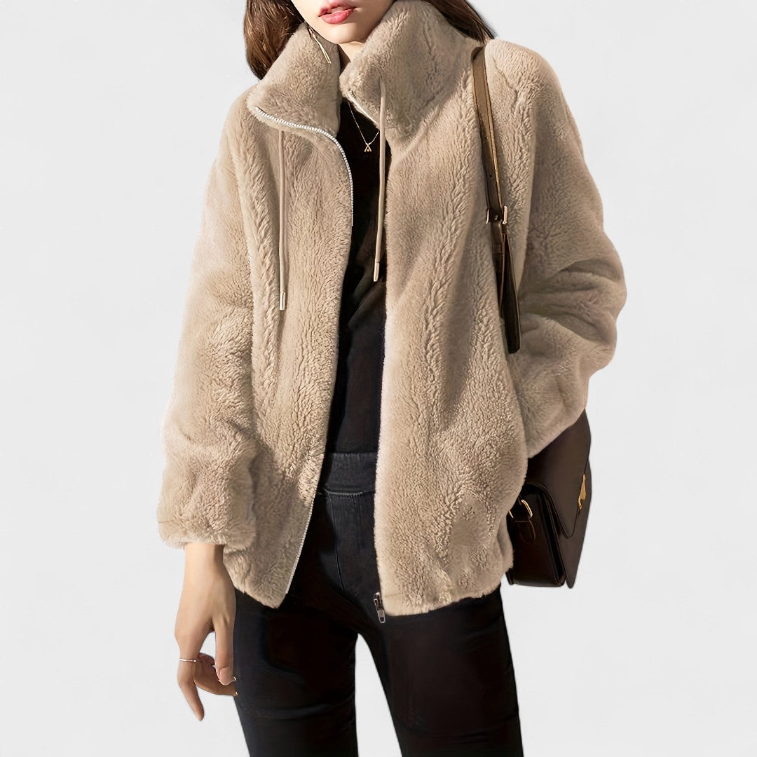 Mila | Luxusní plyšová bunda na zip
