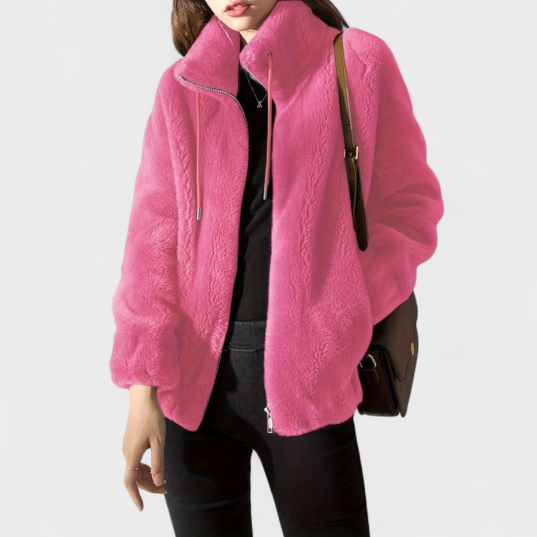 Mila | Luxusní plyšová bunda na zip
