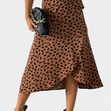 Camila | Zavinovací sukně boho s asymetrickým potiskem