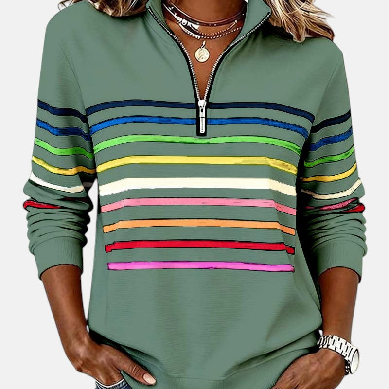 Vídeň | Mikina na zip s duhovými pruhy