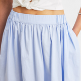 Yora | Bavlněná áčková sukně s elastickým pasem a kapsami