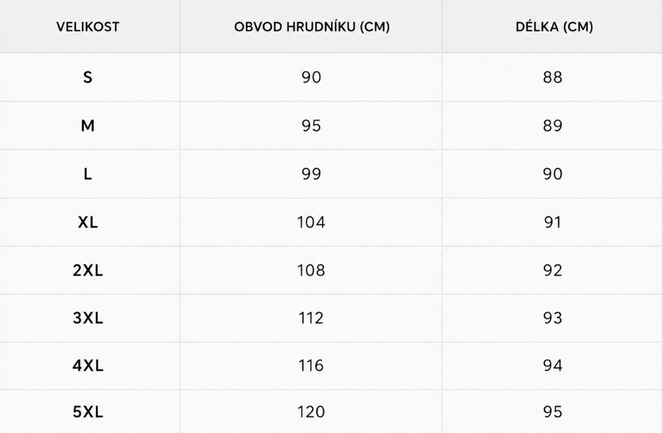 Size guide for Kori - Stylové a pohodlné šaty
