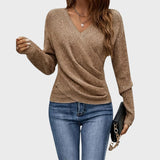 Sofie | Strukturovaný svetr se zavinovacím výstřihem