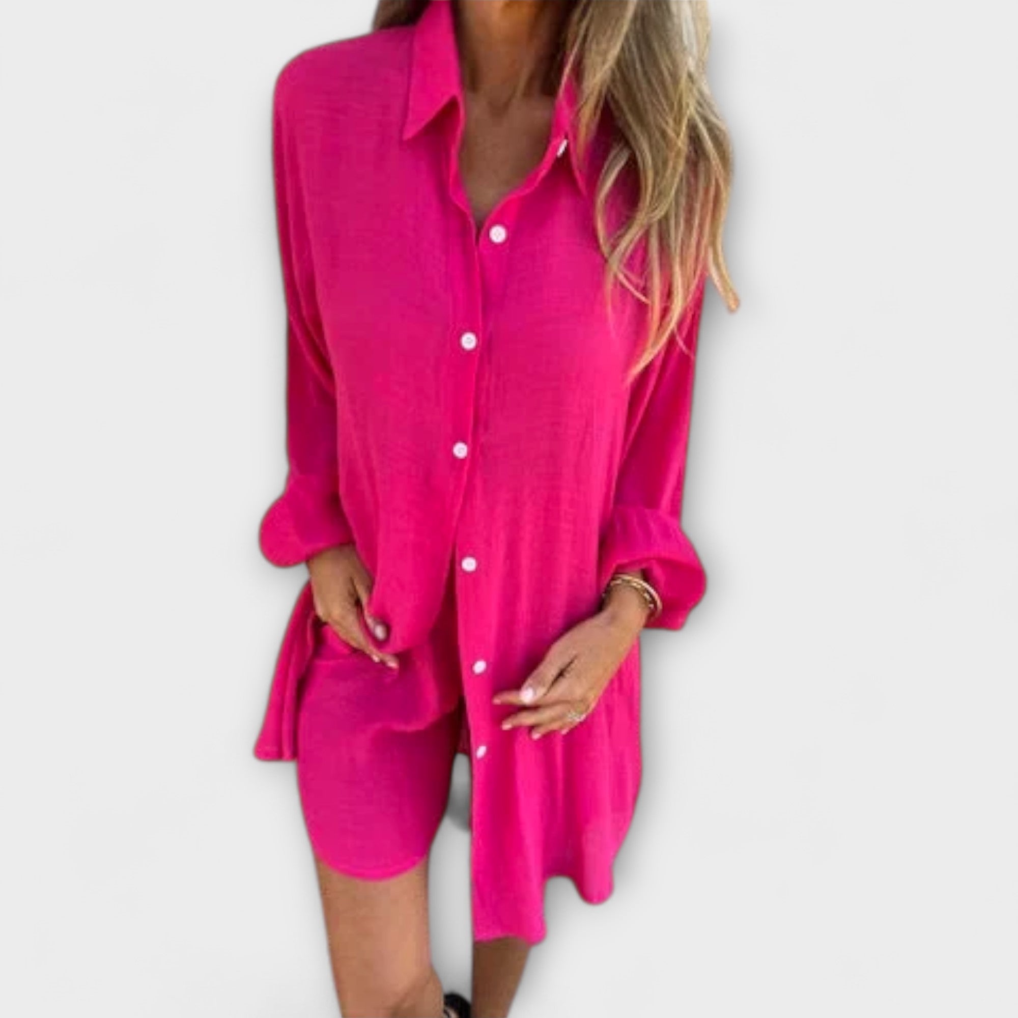 Lina | Lněný set košile a kraťasů