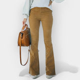 Vysoké kalhoty s širokými nohavicemi