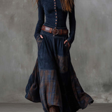 Azucena | Maxi šaty ze semiše s páskem