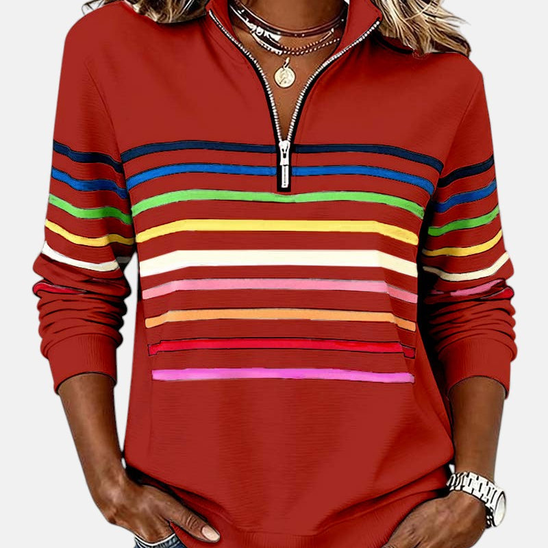 Vídeň | Mikina na zip s duhovými pruhy