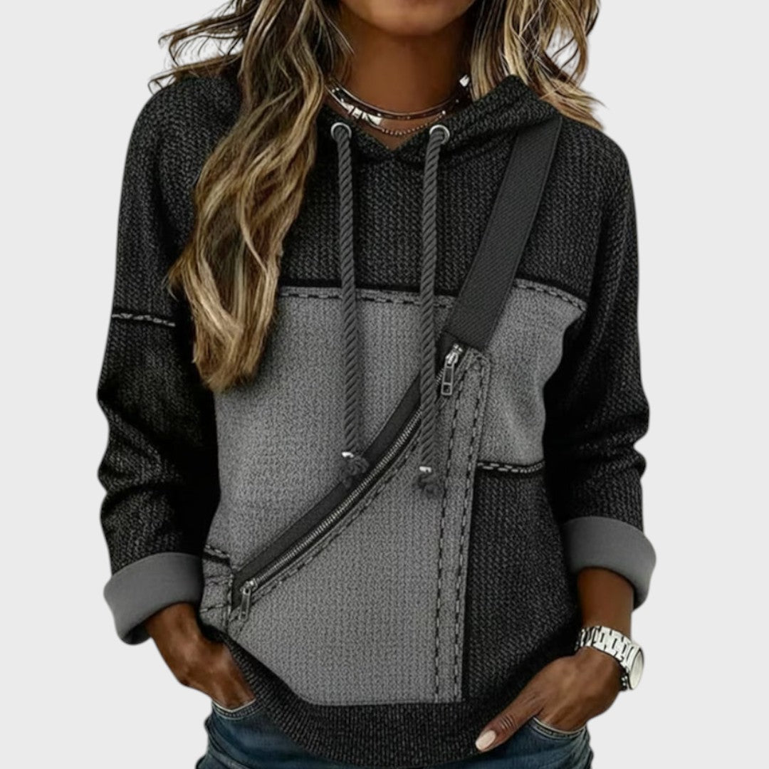 Mila | Pletená mikina s kontrastním designem