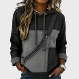 Mila | Pletená mikina s kontrastním designem