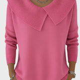 Barbora | Elegantní pletený svetr s výrazným límcem