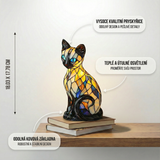 Mystická kočka - Lampa ve Vitráži