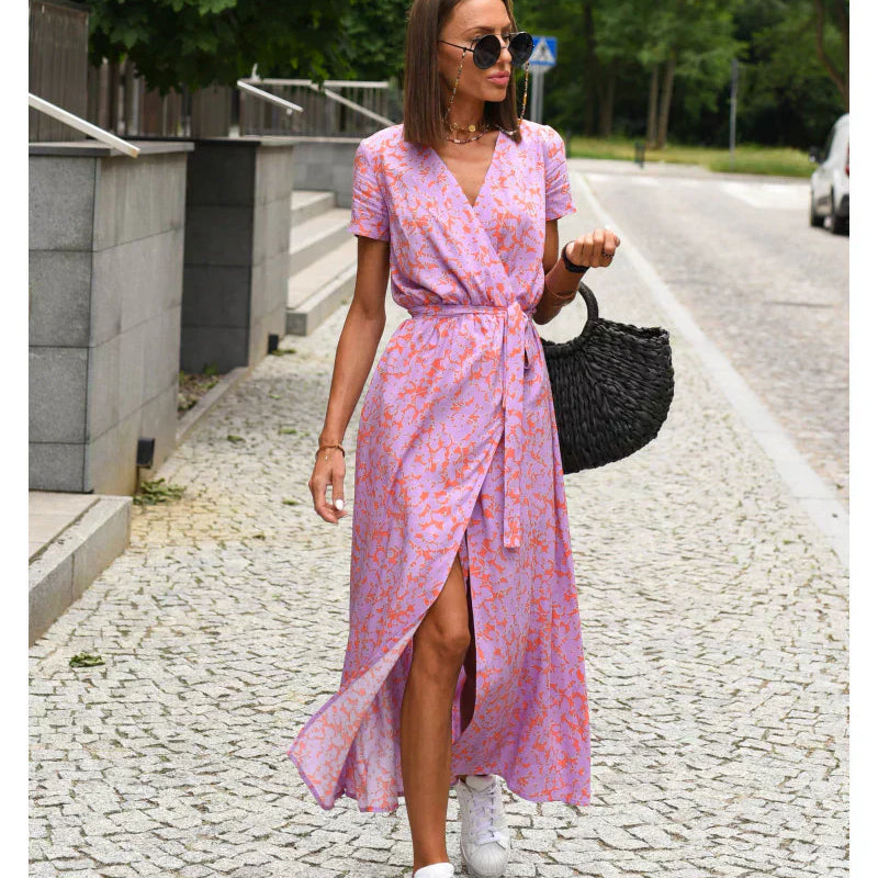 Petra - Elegantní šaty s výstřihem do V a modelujícím střihem