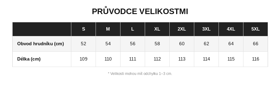 Size guide for Caitlin - Elegantní květinové šaty s vzdušným designem