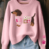 Alba – Svetr s motivem jezevčíka z vlněného filcu