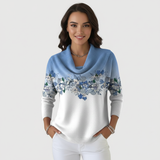 Anežka | Svetr s květinovým vzorem a měkkým výstřihem