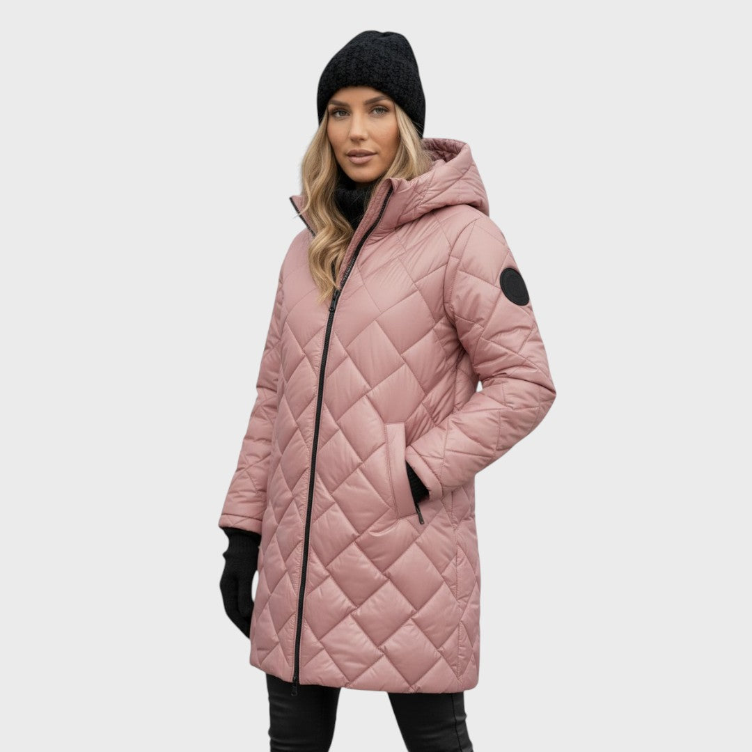 Clara | Elegantní prošívaný kabát s kapucí